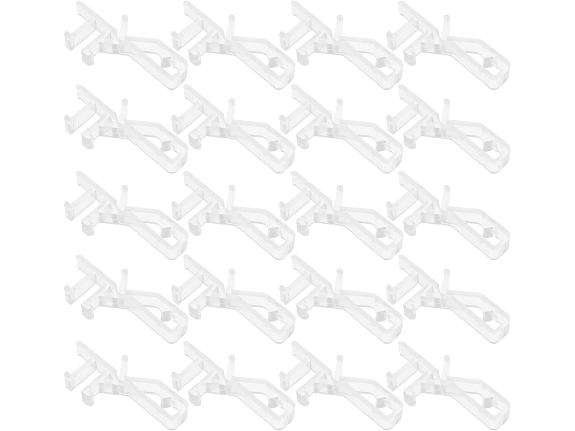 Clips De Plástico Transparente Ocultos Para Cortinas Horizontais, 24 Peças Duráveis, Design Discreto Para Uso Doméstico
