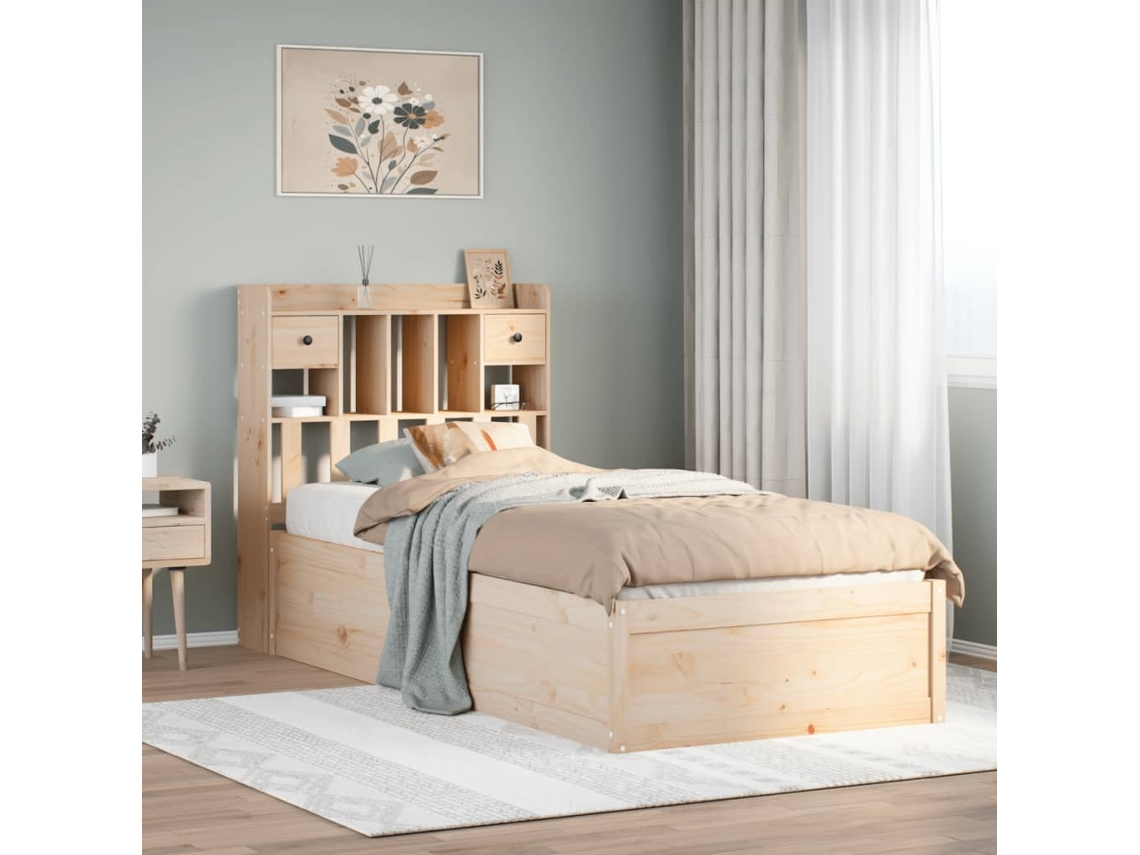 Vidaxl Cama Sem Colchão 90x190 Cm Madeira De Pinho Maciça