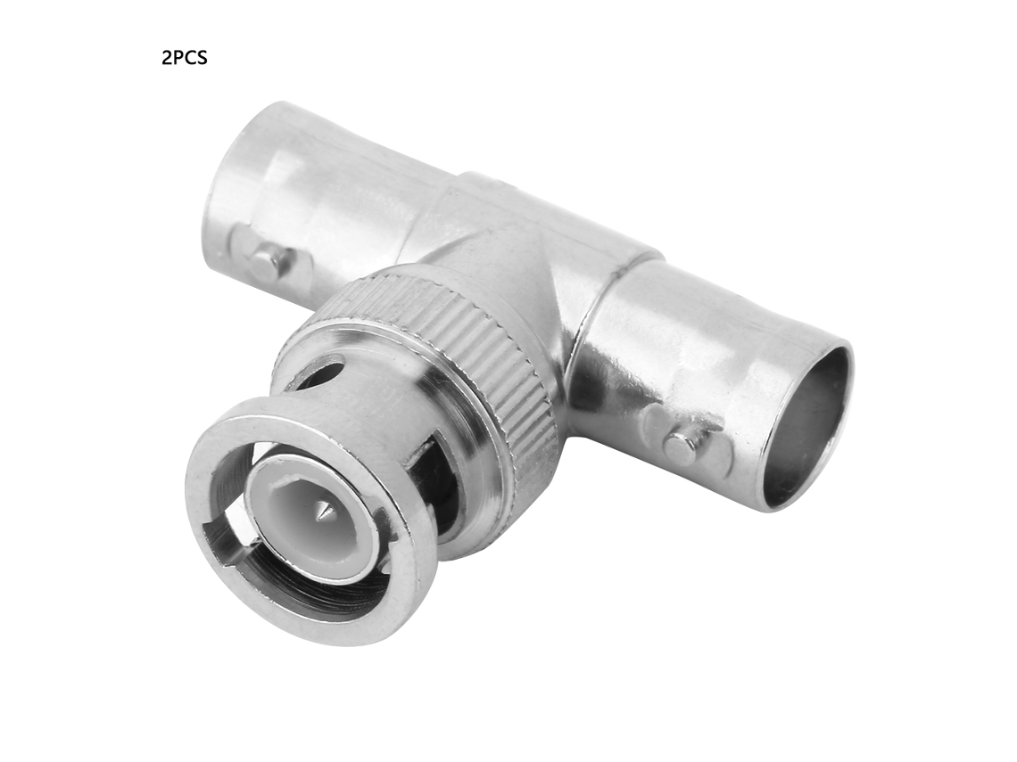 Laxiscreed Adaptador T Bnc Macho Para Dual Fêmea, Divisão De Sinal