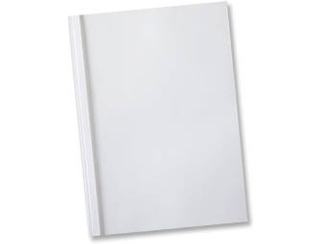 Capa Térmica De Encadernação Pvc + Cartolina Lombada 3mm Branca