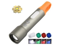 Lanterna Led Super Brilhante, Com Zoom, Potente Lâmpada De Acampamento Usb Com 4 Abajures Olysi Shop