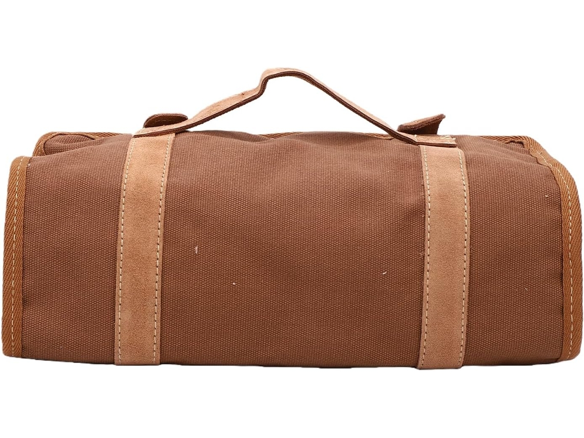 Bolsa De Viagem Para Garçom, Bolsa De Lona Com Alça Ombro Para Festas Internas E Externas, Marrom