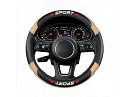 Capa Universal para Volante de Carro HENTEN HOME para Diâmetro de 38 Cm Material Respirável (bege)