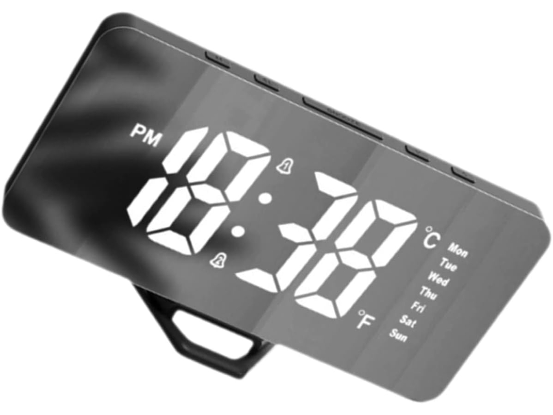Relógio Digital De Parede, Usb, Visor Espelhado, Para Quarto