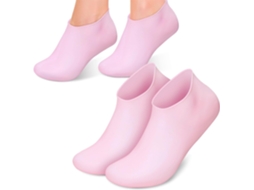 2 Pares De Meias Hidratantes Spa Tail Com Sola De Silicone Antiderrapante