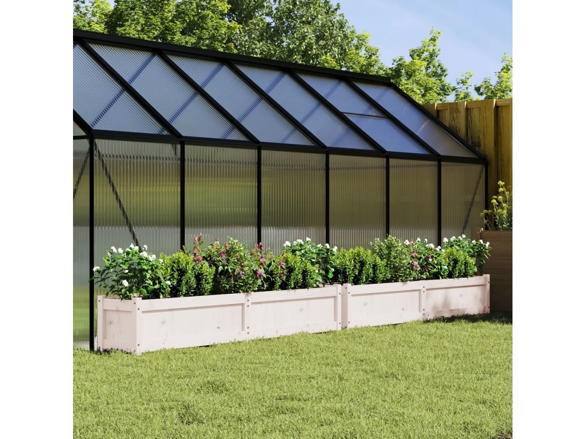 Vidaxl Vasos/floreiras De Jardim 2 Pcs Madeira De Pinho Maciça Branco