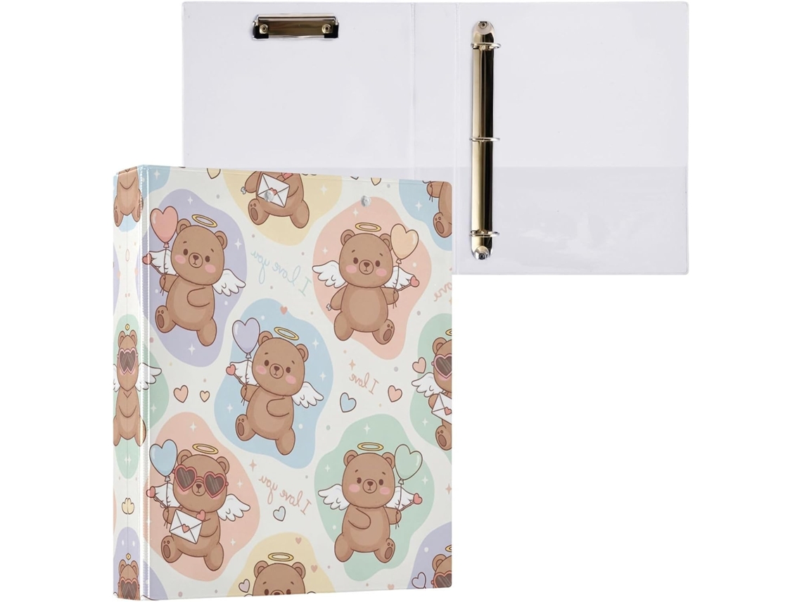 Pasta de 3 Argolas para Papel Tamanho Carta , Organizador Redondas com Prancheta, Suporte Pran (27,9 X 21,6 Cm)