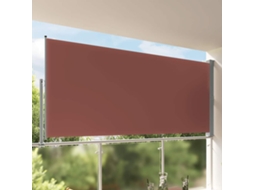 Vidaxl Toldo Lateral Retrátil Para Pátio 160x300 Cm Castanho