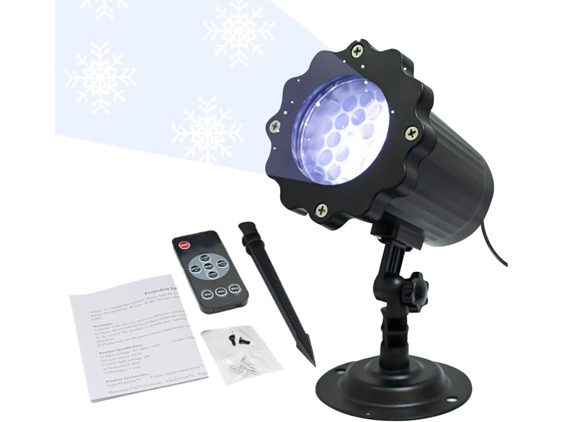 Luzes De Natal Com Projeção De Neve, Projetor De Luzes Giratório 360° - Lâmpadas Decorativas