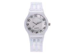 Relógio Infantil para Meninas de Silicone Casual com Pulseira Branca Zhoulianfa