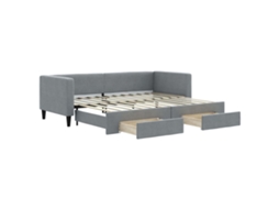 Daybed With Trundle, Daybeds With Trundles Vidaxl Cinzeto Tecido (80 X 200 Cm)
