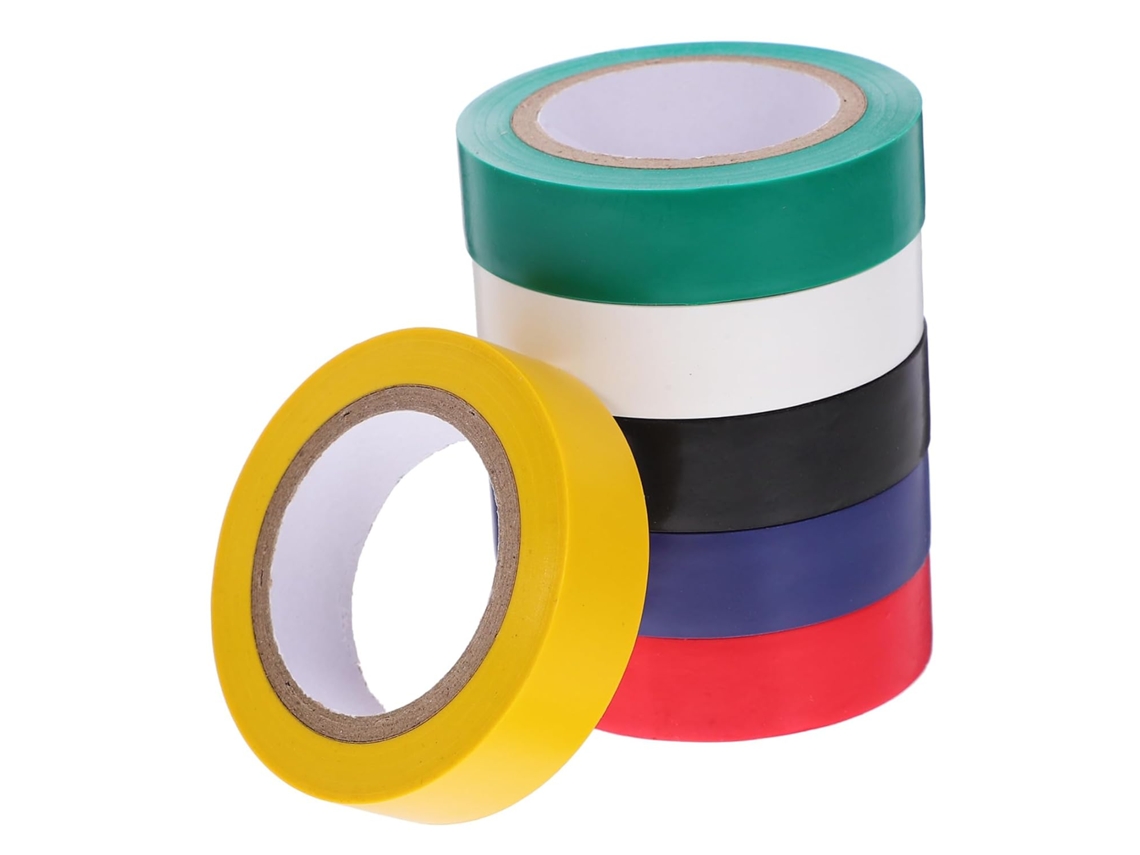 Pretyzoom 6 Rolos De Fita Isolante Elétrica Pvc Para Eletrodomésticos E Tubulações, Alta Resistência E Isolamento Para