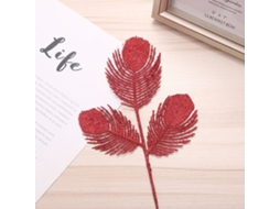 Folha Artificial Laxiscreed Com Glitter, Design Tridente E Detalhe De Cauda De Fênix