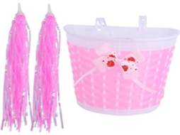 De 4 Enfeites Para Guidão De Bicicleta Com Cestinhas Trançadas Rosa Para Meninos E Meninas Acessórios Coloridos E Gokoco