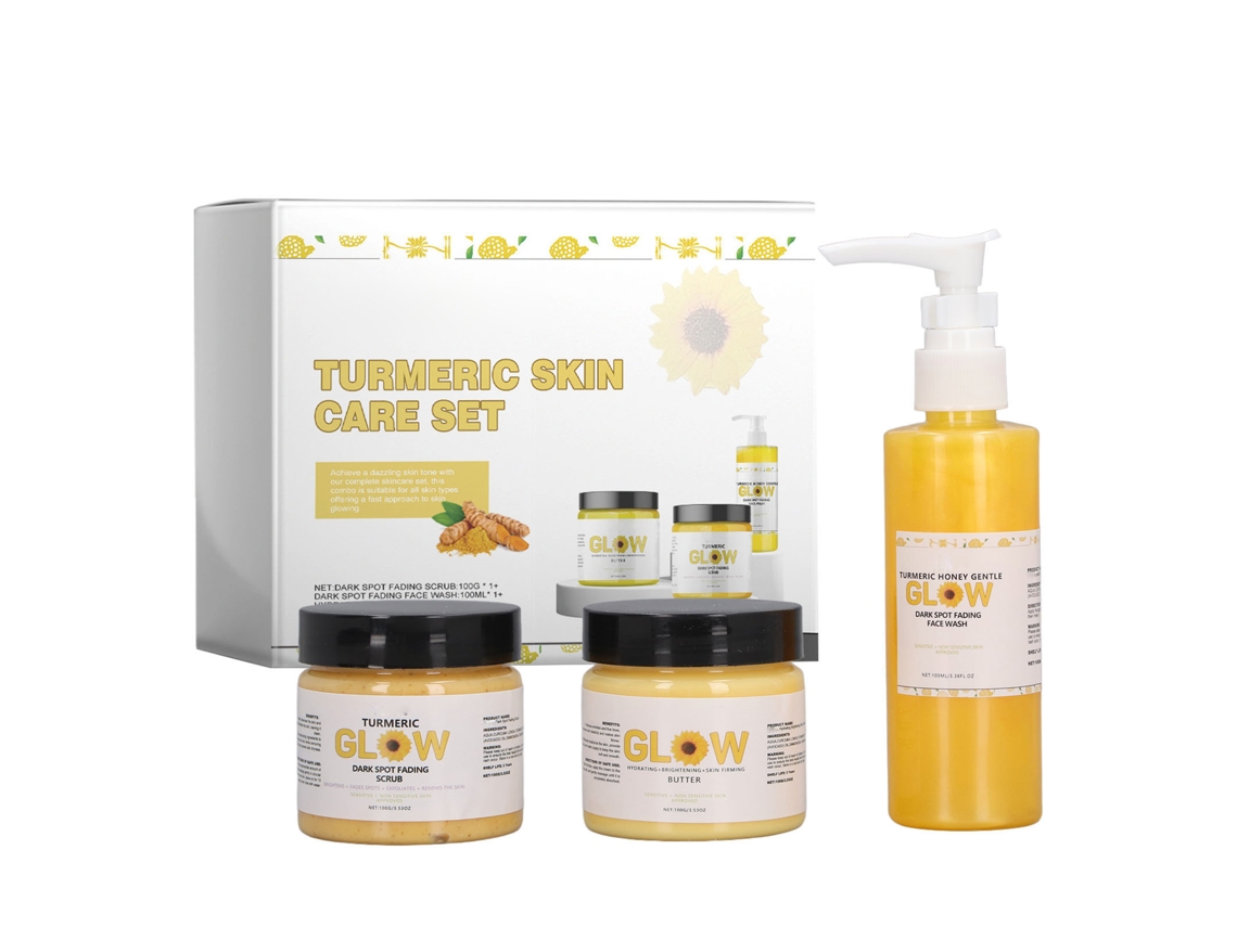 Kit Cúrcuma Iluminar E Hidratar Cuidados Com A Pele