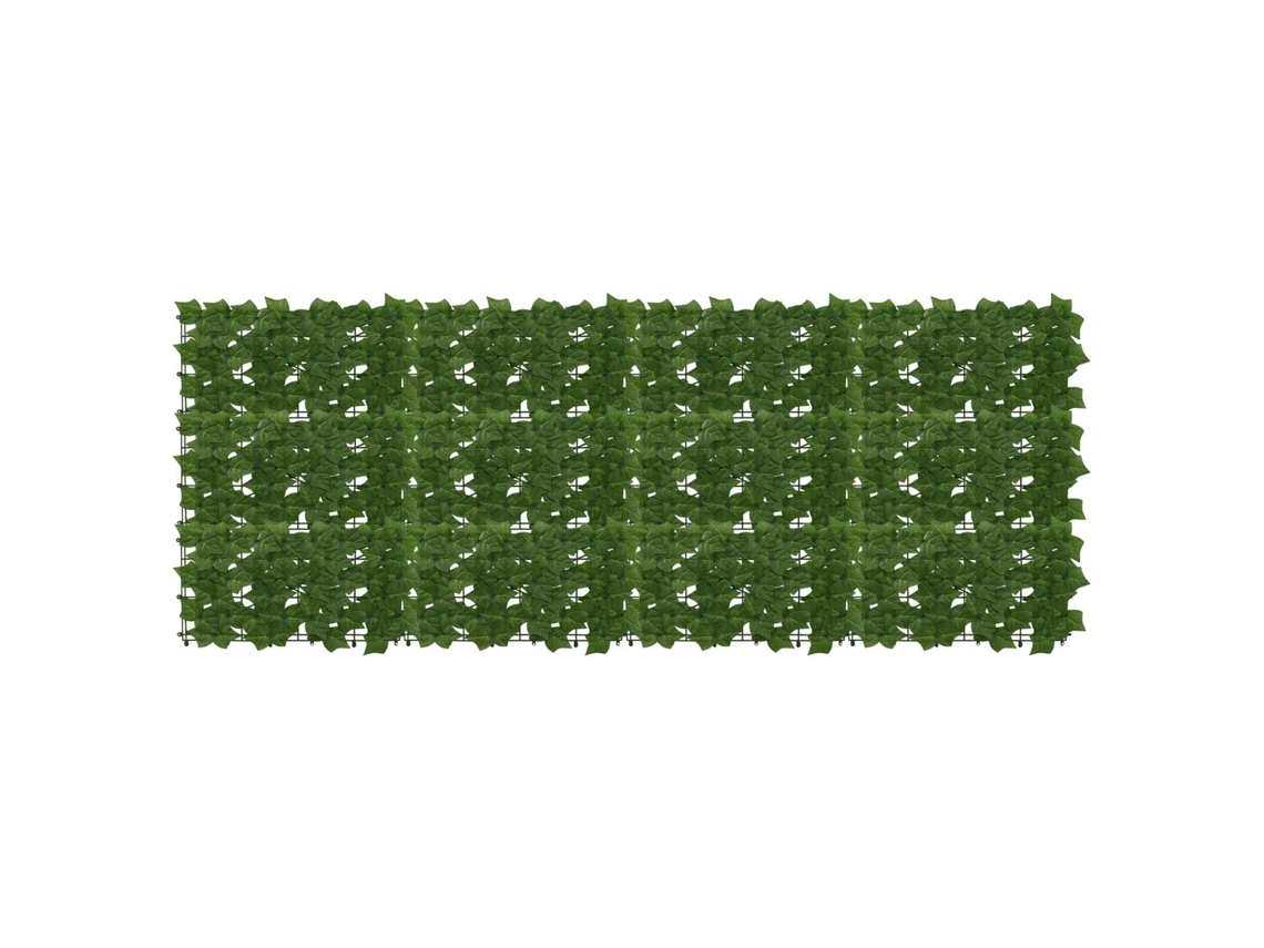 Vidaxl Tela De Varanda Com Folhas Verde 200 X 75 Cm