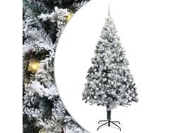 Conjunto 1 Árvore De Natal Artificial Vidaxl Branco Pvc (240 Cm)