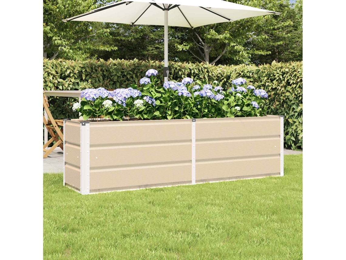Vidaxl Floreira Ivory 160 X 40 X 45 Cm Aço