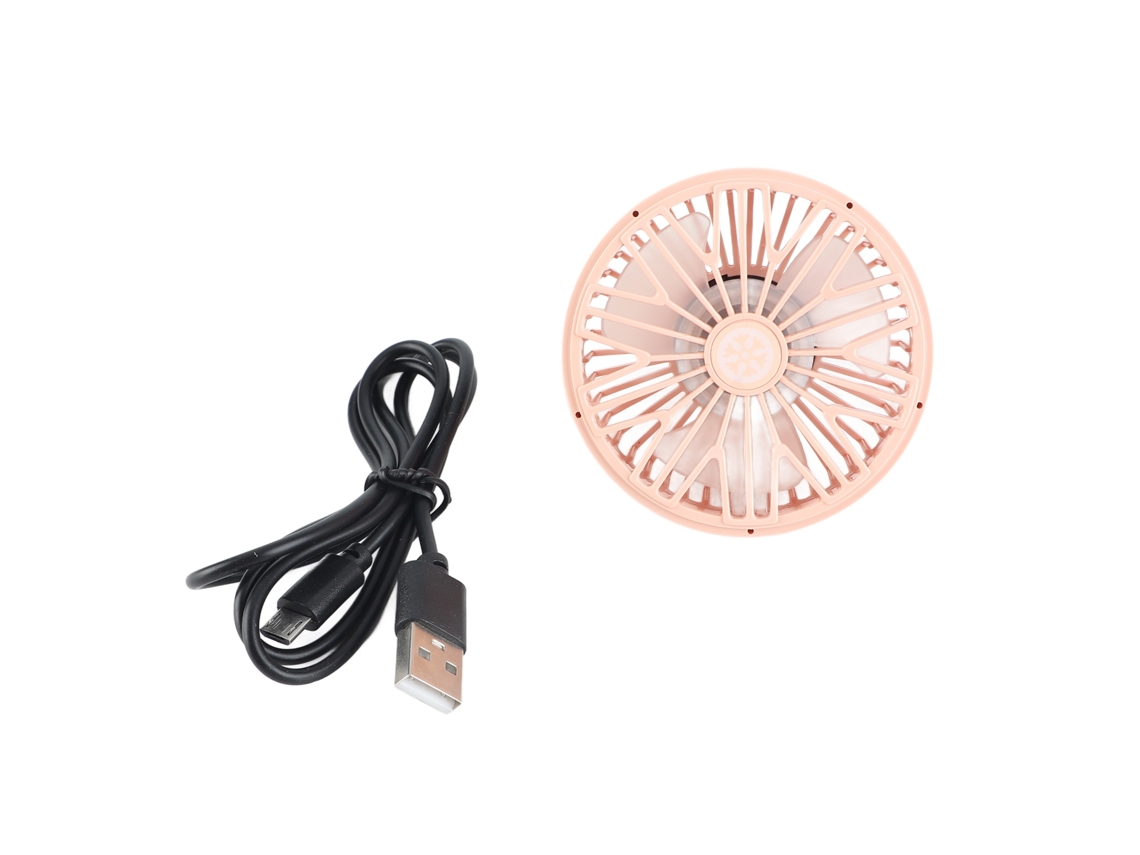 Mali ventilador de Ar para Carro 5v Usb com Rotação 360 Graus Portátil para Carro Caminhão Suv Rosa