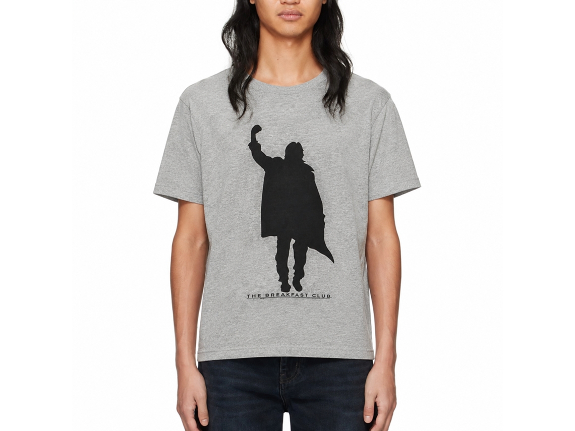 Rockinstone Breakfast Club Movie Fist Pump 2 Heather Gray Adult T-shirt Size:xxxl