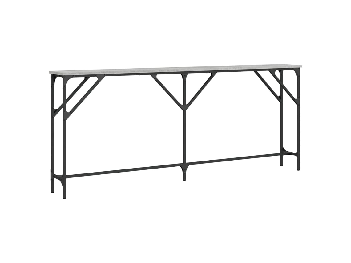 Console Table, Console Tables Vidaxl Cinzeto Madeira Processada (180 X 23 X 75 Cm)