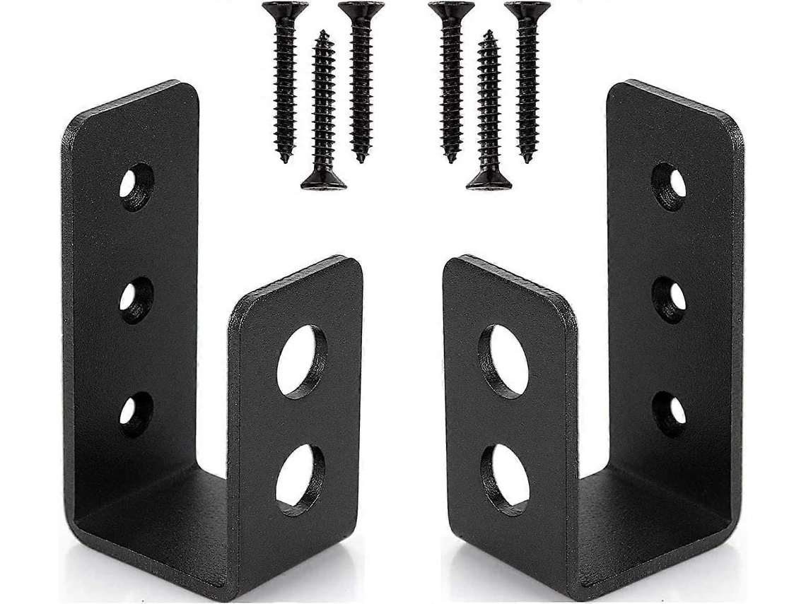 2 Suportes de Aço para Porta 2x4, Segurança em Forma de U, Resistente, Fácil de Instalar, Antirroubo | S/MARCA