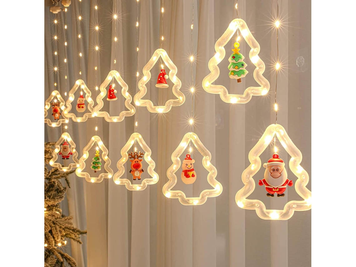Luzes de 120 LEDs de 2,4 m de compressão, decorações com bolhas piscantes.