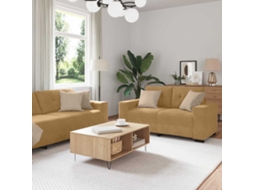 Vidaxl Conjunto De Sofás 3 Unid. Castanho Veludo