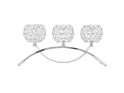 Candelabro LAXISCREED 3 Braços Cristal Prata