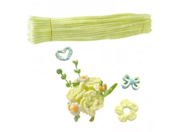 Tiras de limpeza Veludo de chenille verde com 300 fios, ideais para atividades artísticas infantis, 0,6 x 30 cm MDUG