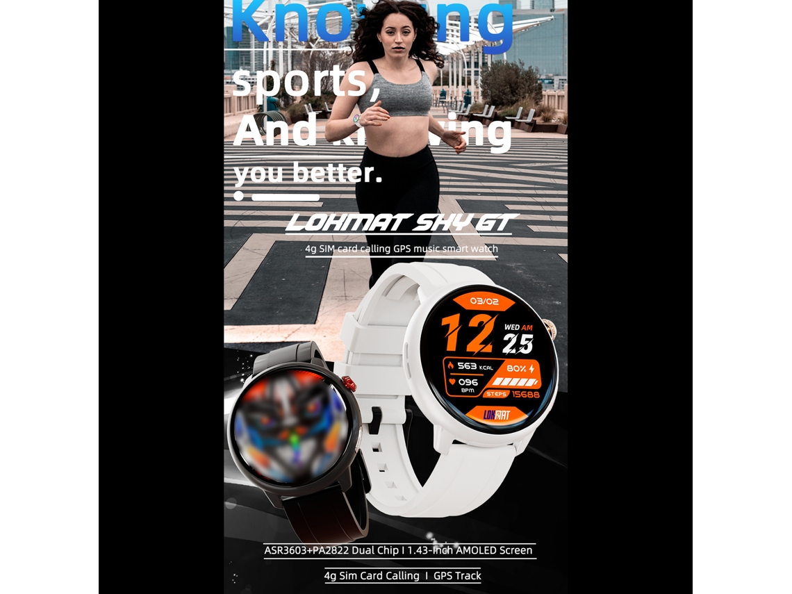 Relógio Inteligente LAXISCREED 4g Cartão Sim Monitor Saúde