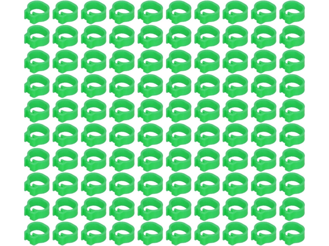 Conjunto de 100 anéis de identificação para patas de Pombos, 8 mm, sem palavras, reutilizáveis, fáceis de usar e instalar.