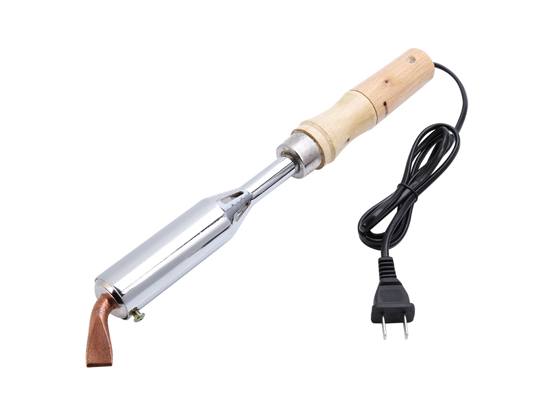 Ferro De Soldar Elétrico Laxiscreed Com Cabo De Madeira Isolado 220v Para Trabalhos De Soldagem
