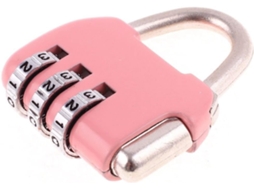 Cadeado De Combinação Ajustável Para Bagagem, Cadeado De 3 Dígitos, Rosa