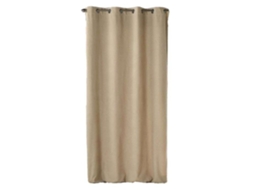 Doçura De Interior - Cortina Com Ilhós Beli - Boucle Lisos - 140 X 240 Cm - Bege