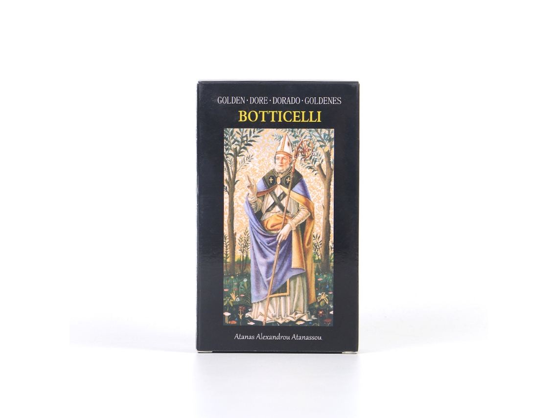 Baralho De Tarô Botticelli Dourado, Novíssimo, Cartas Oráculo 12x7, Conjunto De 80 Cartas.