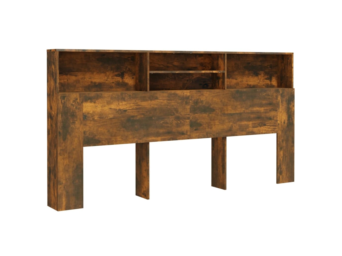 Headboard Cabinet, Headboard Cabinets Vidaxl Marrom Madeira Processada (200 X 19 X 103.5 Cm)