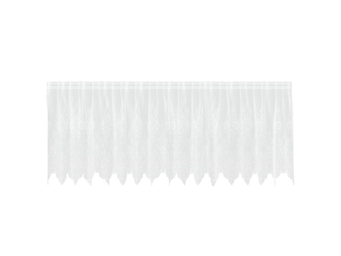 Conjunto 1 Cortina De Renda Vidaxl Branco Poliéster (80 X 400 Cm)
