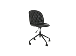 Cadeira de Metal PP com 89 Rodízios Preta (47,5x57,5x83cm) ALEXANDRA HOUSE LIVING