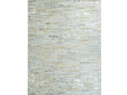 Tapete De Sala Em Couro Natural Reciclado Cinza Prata 120x170