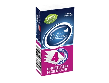 Pacote De Lenços De Papel Premium, 4 Camadas, 9x10 Unidades Delikato