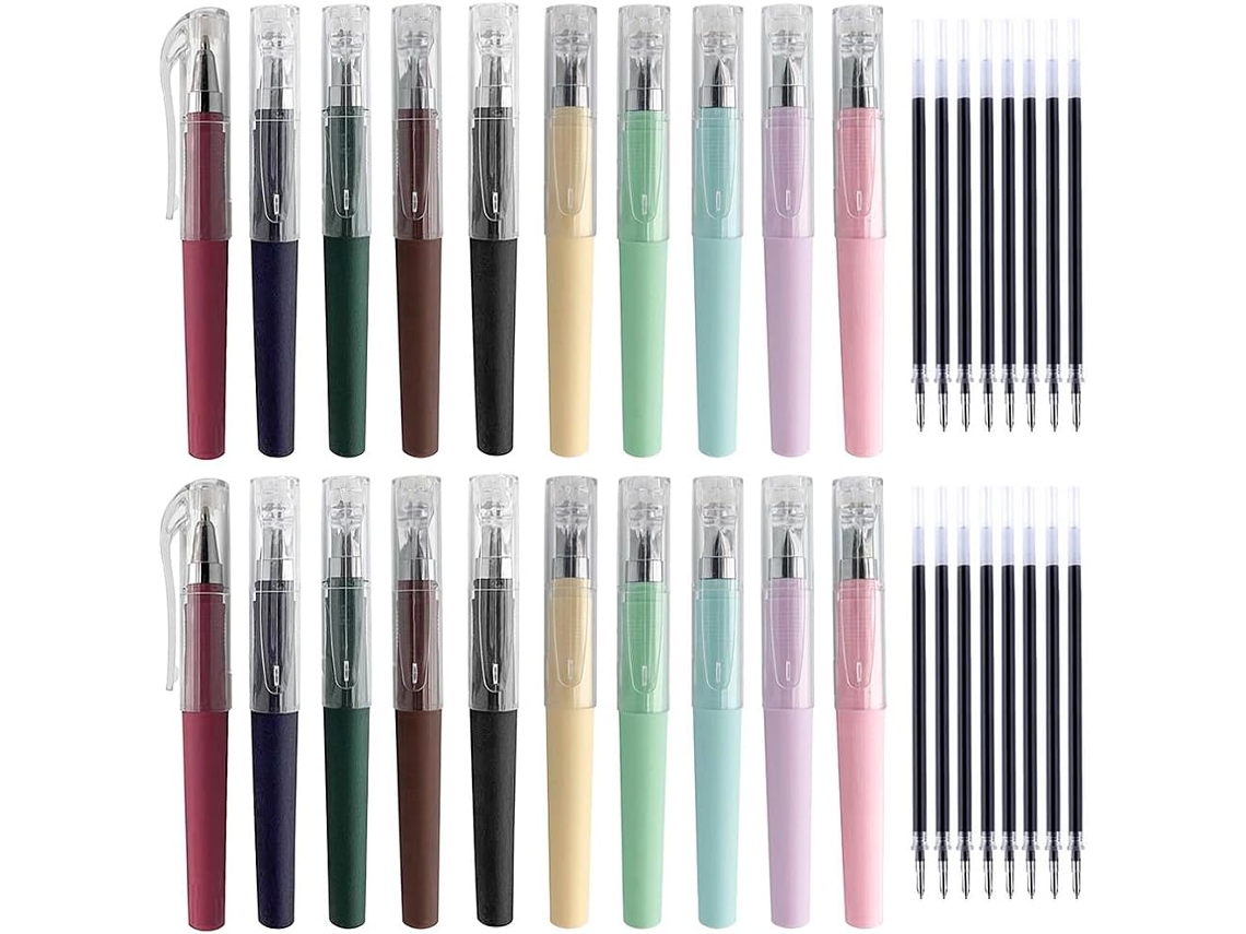 Canetas Em Gel De Grande Capacidade, Tinta Preta, Rollerball Bolso