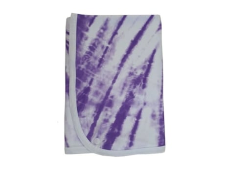 Toalha Tie Dye Lilás Acabamento Soulta Sala de Estar