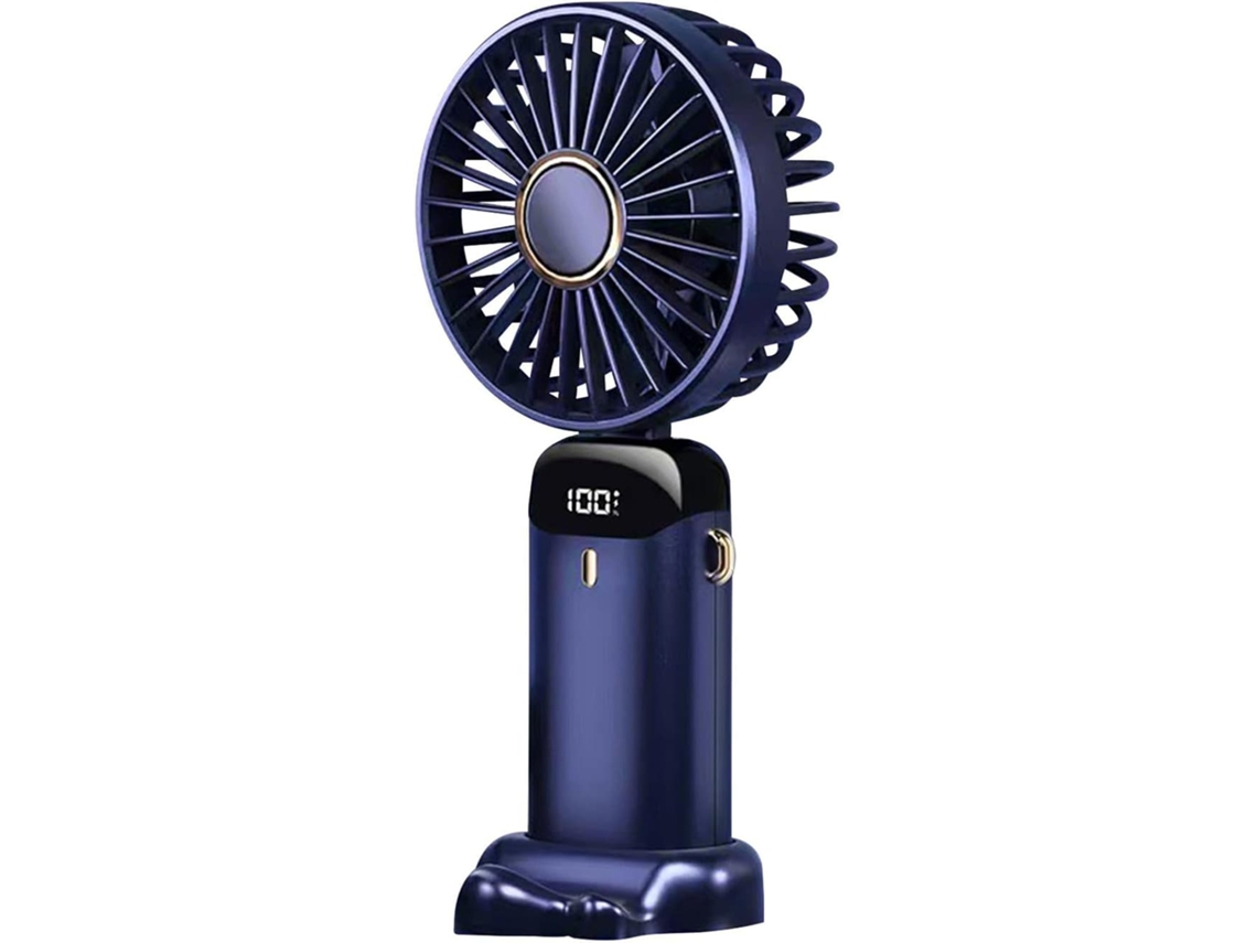 Ventilador De Mão, Ventilador Pequeno E Portátil Com Visor Digital, Dobrável E Com Carregamento Usb