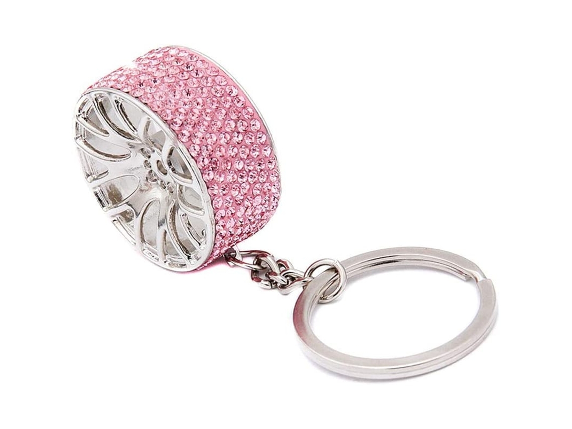Chaveiro Em Forma De Roda De Carro Morechioce Cristal Artificial E Liga De Metal Decoração Criativa E Fashion