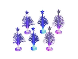 Conjunto De 6 Delicadas Árvores De Natal Com Led Para Espalhar Alegria Em Sua Decoração Natalina.-aquaforge
