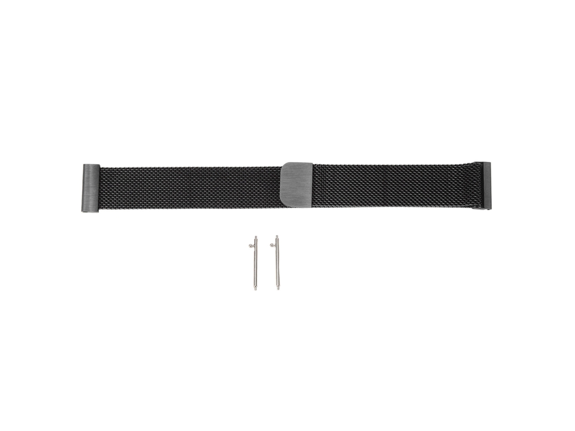 Pulseira De Aço Inoxidável 18mm Para Asus Zenwatch 2 Preto