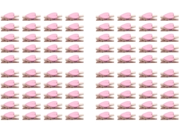Mini Clipes De Madeira Em Formato De Coração Para Fotos, Álbuns De Recados E Cartões Rosa 80 Uni Gokoco