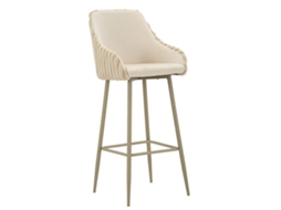 Conjunto de 2 bancos altos Mf881, poliéster, bege, 52x46x111 cm, Epikasa