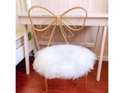 Cojín Redondo De Piel De Oveja Falsa 18x18 Polegadas Suave E Fluffy Para Cadeira, Sofá, Carro E Lar